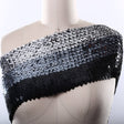 Stretch Sequin Trim Silver Gunmetal Black