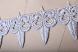 Venice Lace Trim Metallic Gold Silver 3.25 Inch