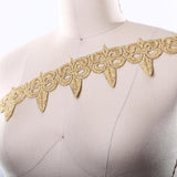Venice Lace Trim Metallic Gold Silver 3.25 Inch