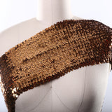 Stretch Sequin Trim Large Penny Copper