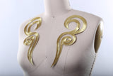Applique Antique Gold Mirrored Swirl