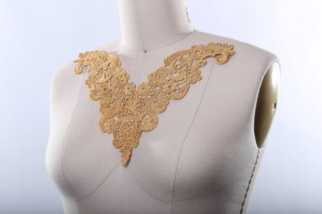 Metallic Venise Lace Applique