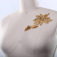 Sequin Beaded Flower Patch Antique Gold