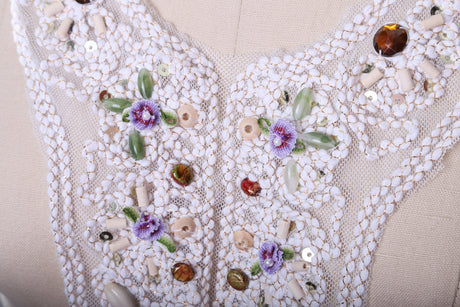 Ivory Lace Collar Applique