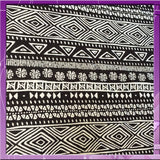 Rayon Crepe Print Off White Black