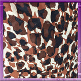 Rayon Challis Camouflage Brown Off White