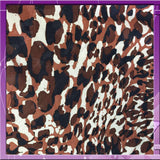 Rayon Challis Camouflage Brown Off White