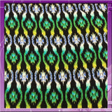 Rayon Challis Lime Green Geometrical Fabric