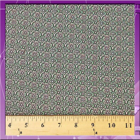 Rayon Challis Light Green Floral