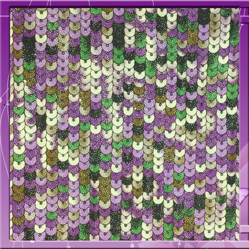 Sequin Rayon Challis Printed Multicolored