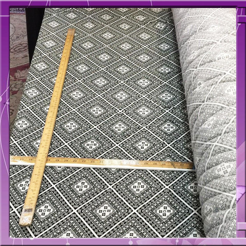 Rayon Challis Black and White Squares