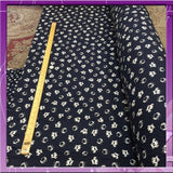 Rayon Challis Owl Print Navy Blue