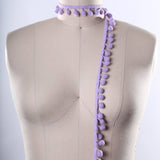 Pom Pom Fringe Trim Lavender 2 Yards
