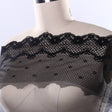 Lace Trim Black Polyester 6 Inch Scallop