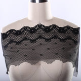Lace Trim Black Polyester 6 Inch Scallop