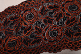 Stretch Lace Trim Orange Black 6 Inch