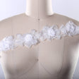 3D Flower Organza Lace Trim White