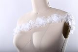 3D Flower Organza Lace Trim White