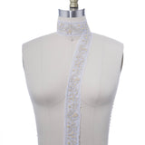 Lace Trim Natural Twine Silver Bordering