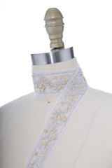 Lace Trim Natural Twine Silver Bordering