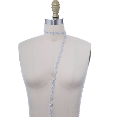 Gimp Braid Metallic Silver Trim