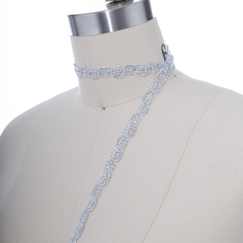 Gimp Braid Metallic Silver Trim