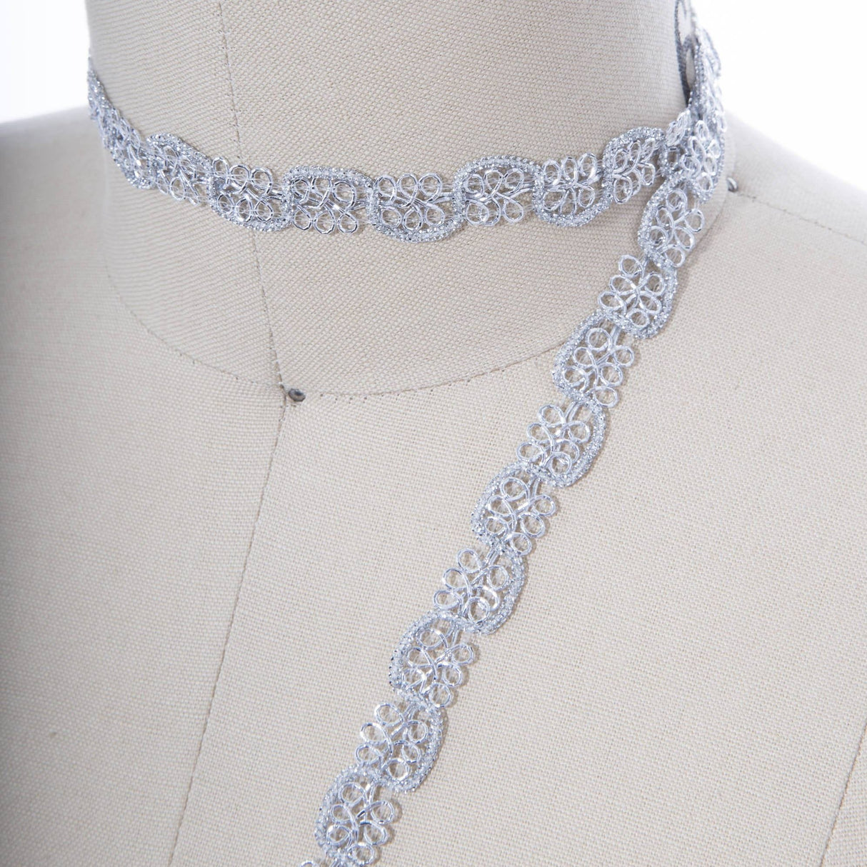 Gimp Braid Metallic Silver Trim