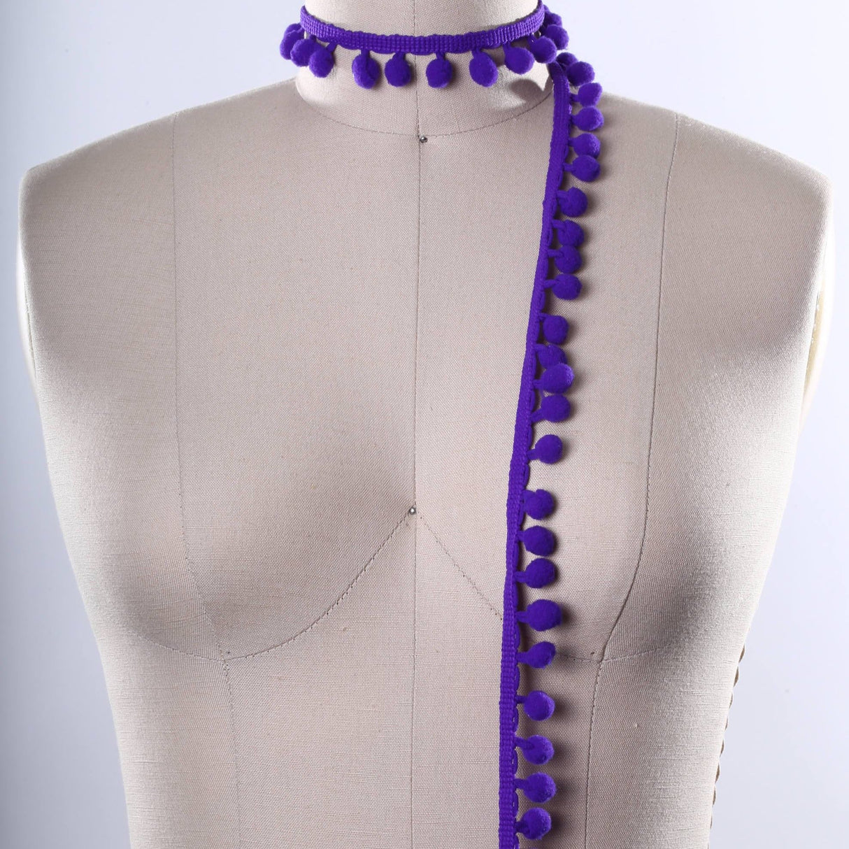 Pom Pom Trim Violet Purple 2 Yards