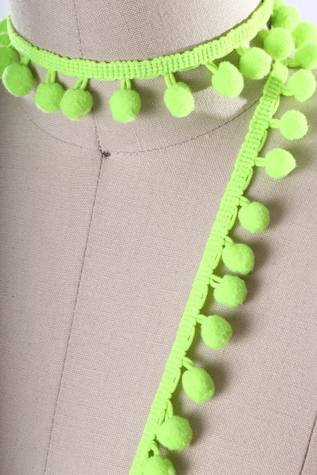 Pom Pom Trim Neon Green 7/8"