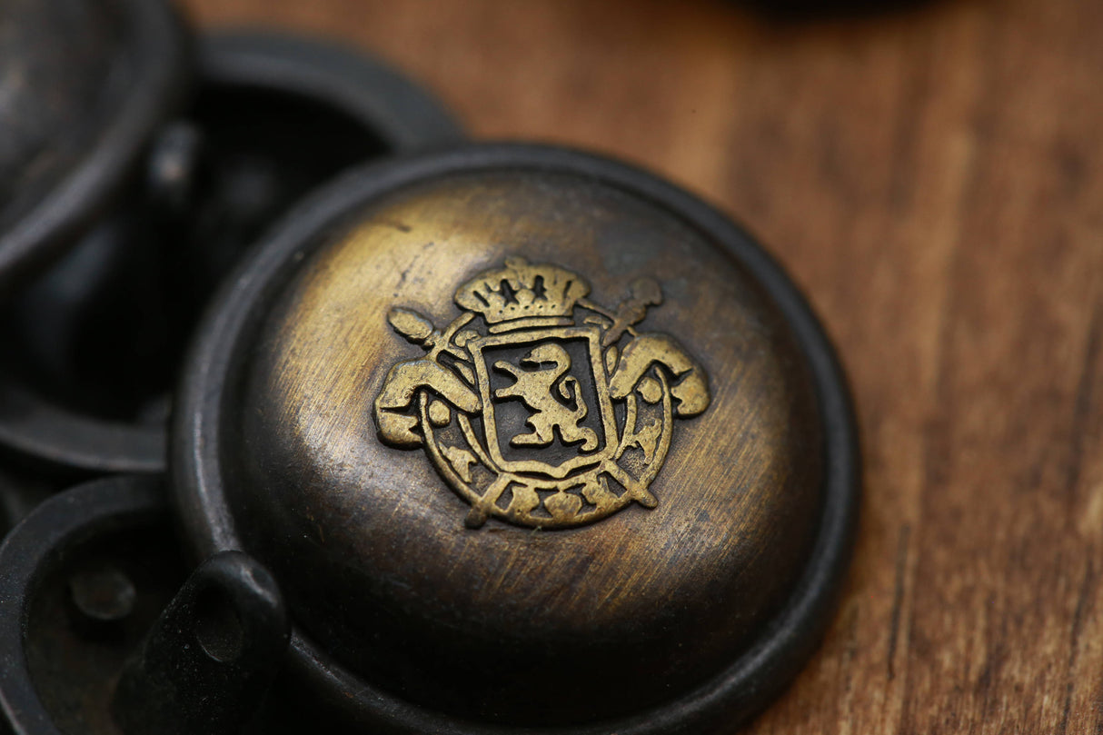Bronze Lion Crest Shank Button