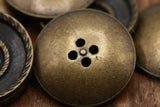 Brass Basket Weaver Metal Button 36L