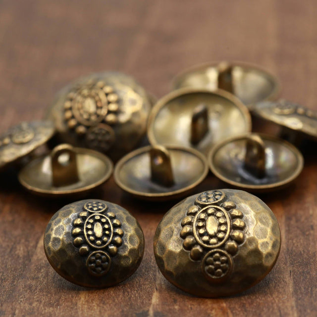 Antique Brass Metal Shank Button