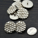 Metal Shank Button Silver Gray 34L