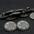 Flower Design Gunmetal Button 30L 19mm
