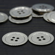 Silver Mirror Four-Hole Button