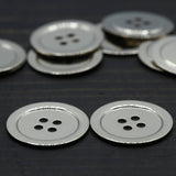 Silver Mirror Four-Hole Button