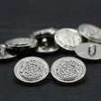Metal Button Silver Shank 30L