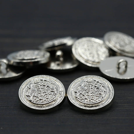 Metal Button Silver Shank 30L
