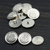 Metal Button Silver Shank 30L