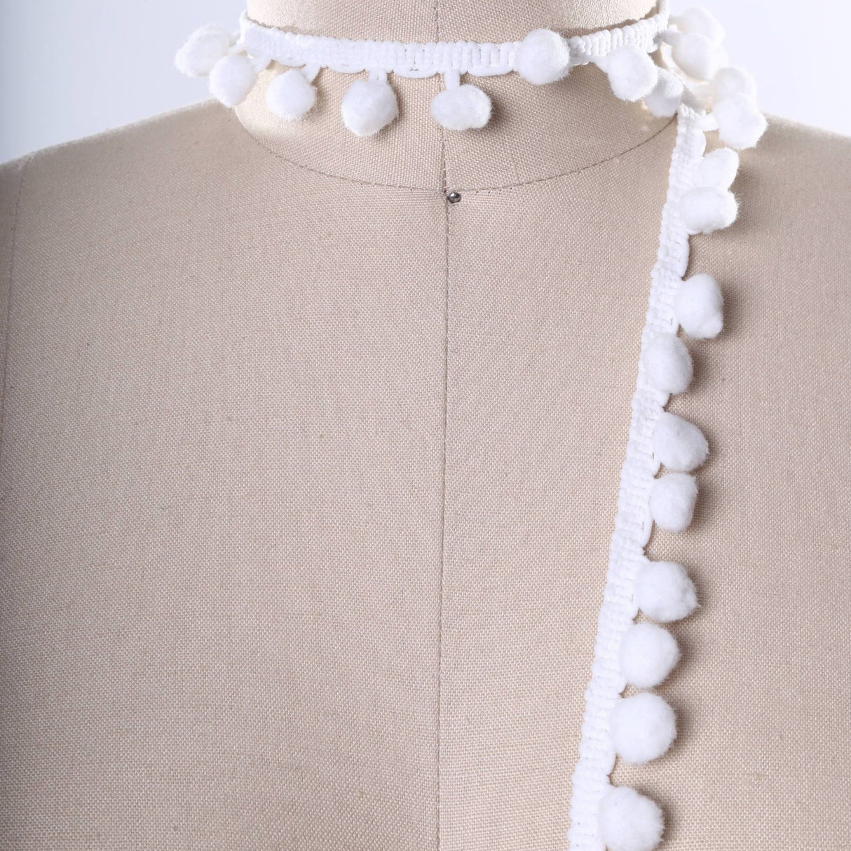 Pom Pom Trim White Snowball