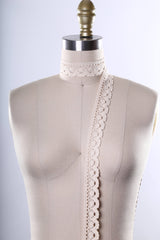 Cluny Lace Trim 1.25" Beige White