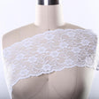 Stretch Lace Trim White Floral Scalloped
