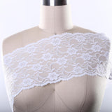 Stretch Lace Trim White Floral Scalloped