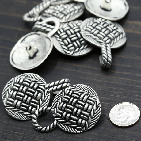 Closure Button Rope Design Metal 18mm