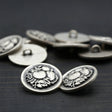 Silver Fruit Design Metal Button 36L
