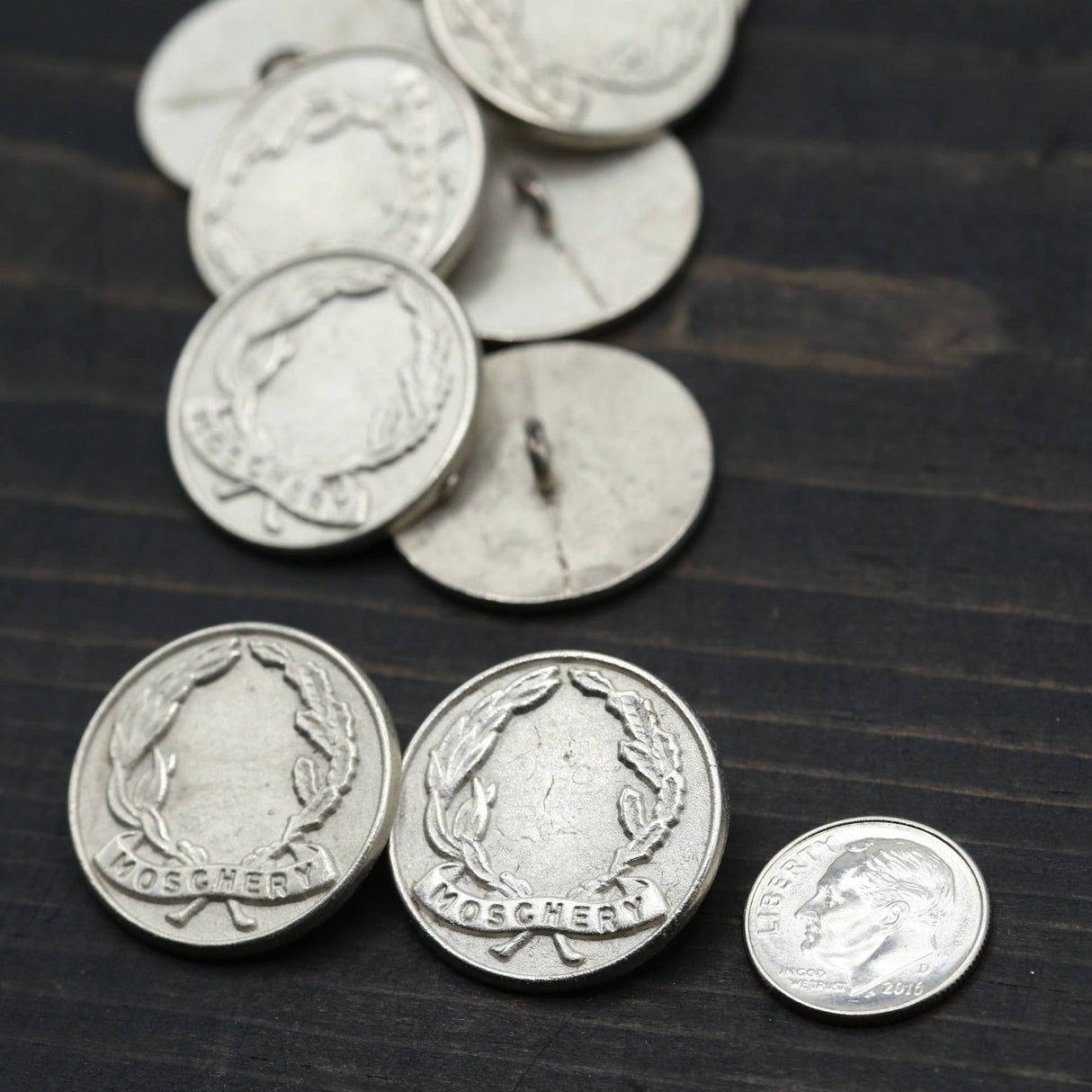 Silver Metal Shank Button