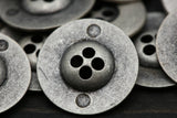 Silver Metal Four-Hole Button 32L
