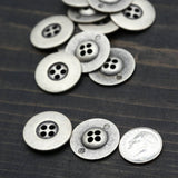 Silver Metal Four-Hole Button 32L