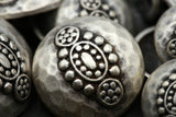 Silver Mallet Effect Metal Shank Button