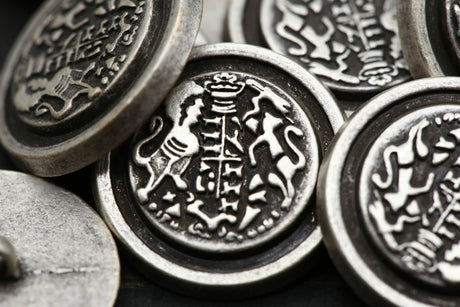 Silver Shank Button 24L 15mm
